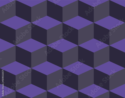 Graphic design element. Abstract geometric background made of cubic blocks. Banner or header template.