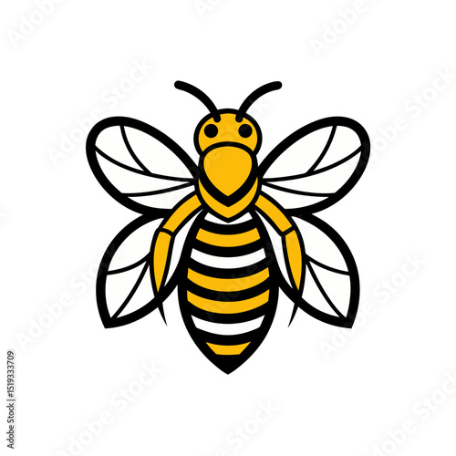 bee line art vector.svg