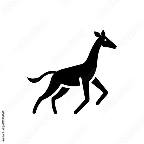 giraffe vector icon   transparent background clipa
