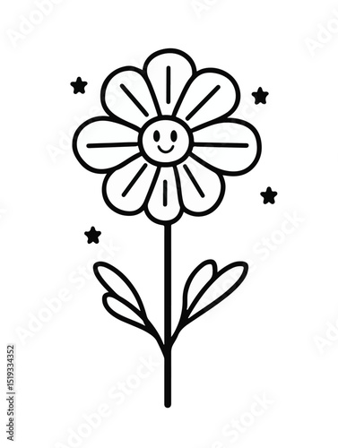 Flower with cute face