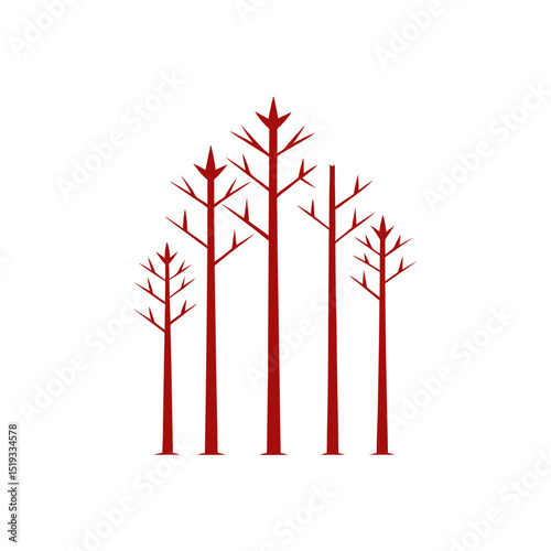 image based on the prompt of tall  slender trees d.svg