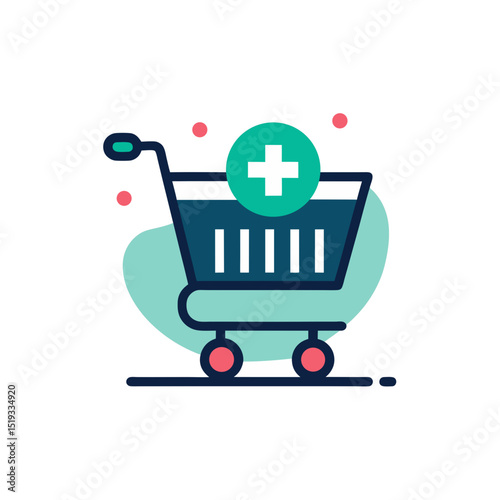 pharmacy shopping cart icon vector.svg