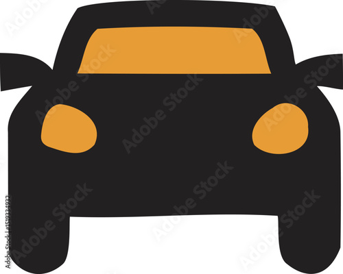 Vector of car front icon. 