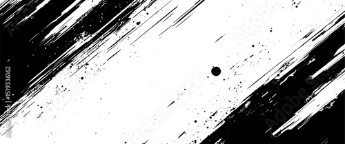 Vector abstract brushstroke grunge minimalist ink stroke art background