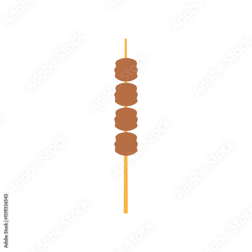 Satay indonesia traditional food vector illustration. Sate Indonesian street food 