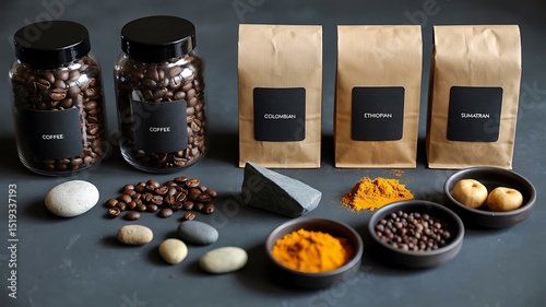 Row of Coffee concept