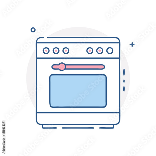 Modern electric oven, minimal design for home use.