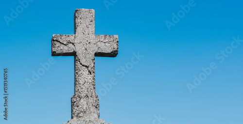 Image of a stone Christian cross