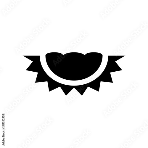 Durian fruit filled vector silhouette. Indonesia fruit