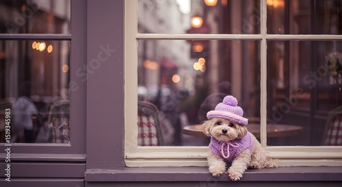 Brown fluffy teddy bear sitting with a red heart, a soft cuddly Christmas gift for baby's childhood