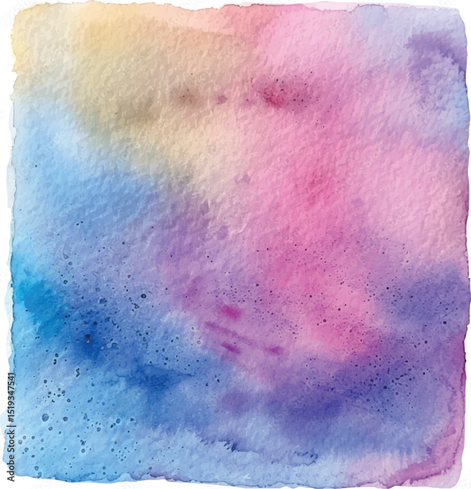 Obraz premium Soft Watercolor Pastel Square Clipart with Hand-Painted Gradient on White Background