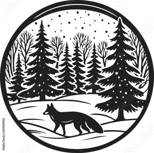 Wild mammal vector silhouettes featuring illustrated designs of wolves, bears, cats, and dogs in nature
