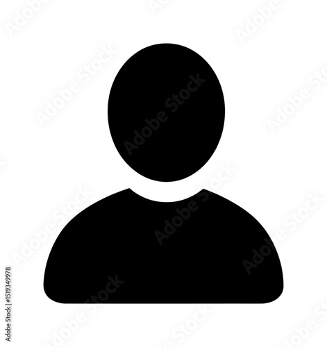 people icon. Monochrome icon. Profile user icon