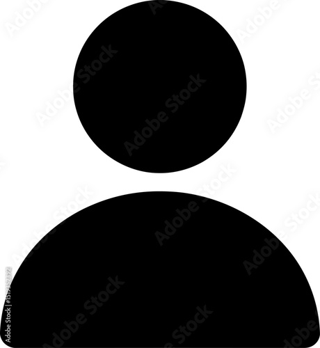 people icon. Monochrome icon. Profile user icon