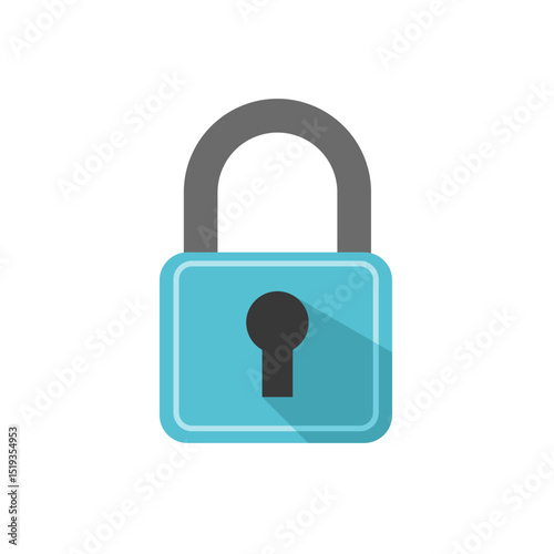 Padlock, security, safety – vector icon