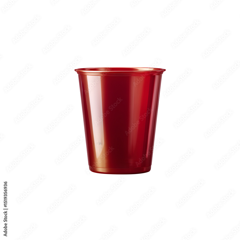 Red metallic cup 3d rendered Isolated on transparent background Red metallic cup 3d rendered Isolated on transparent background