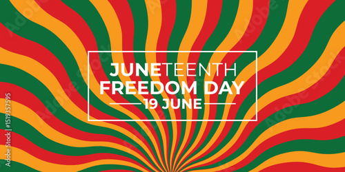 Juneteenth Freedom Day. African American Independence Day. Vector abstract banner