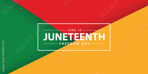 Juneteenth Emancipation Day. American holiday celebration of freedom, June 19. African American history and heritage. Vector illustration