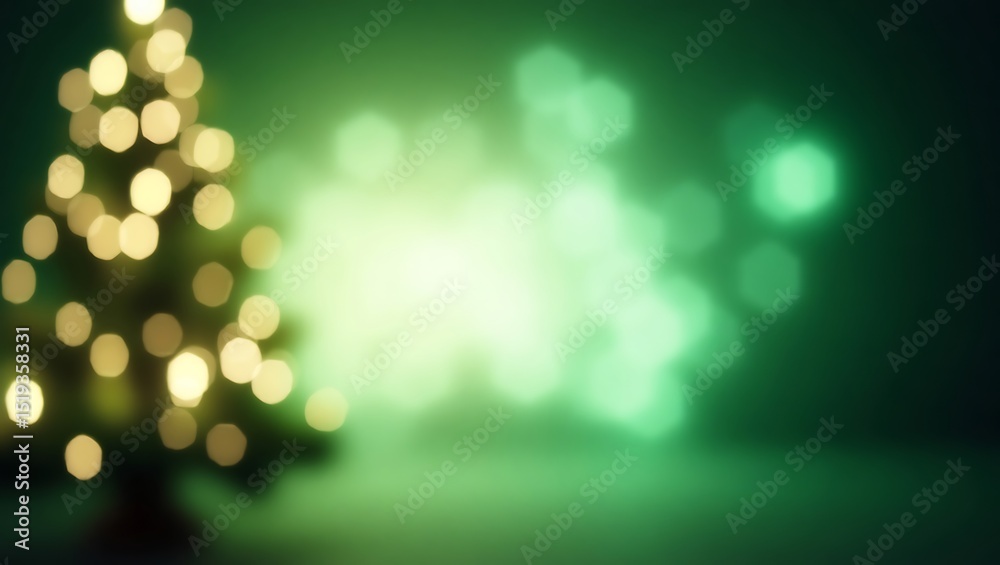 Obraz premium Abstract Green Bokeh Background 