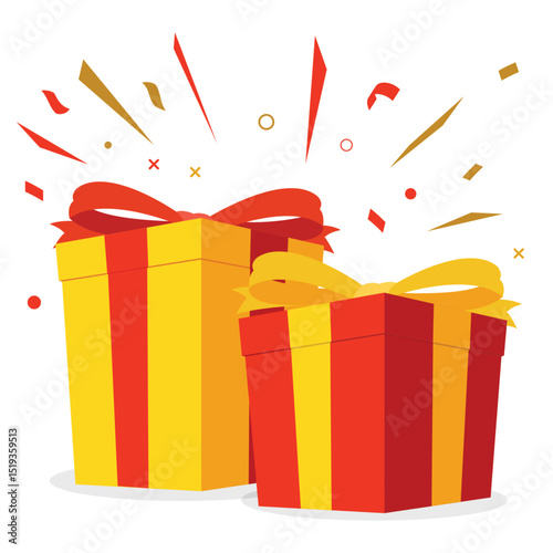 Surprise red gift boxes special give away package reward presents	
