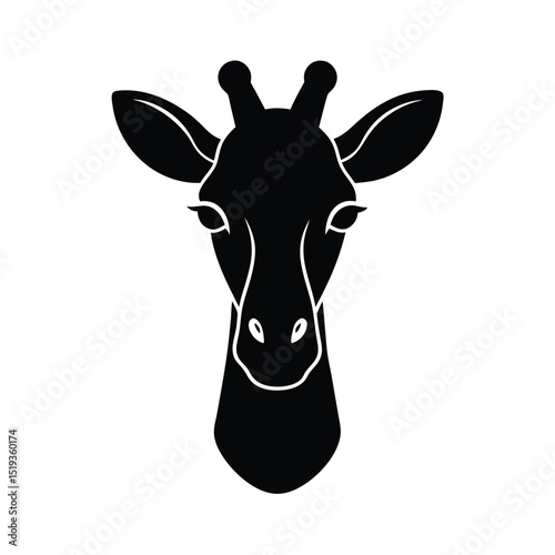 giraffe head vector