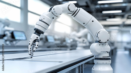 Modern Robotic Arm In High-Tech Industrial Setting