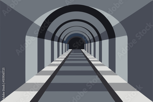 Endless Tunnel A Journey Through Architectural Arcades and Linear Perspectives