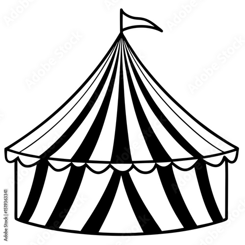 circus tent vector illustration