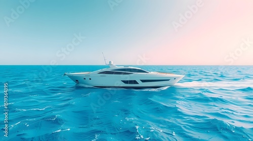 Luxury Yacht Cruising on the Ocean