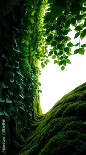 Vertical Garden with Lush Green Foliage