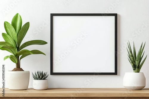 Highlighting the versatility of a picture frame in simple interior decor.