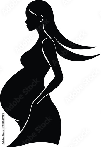 pregnant woman silhouette