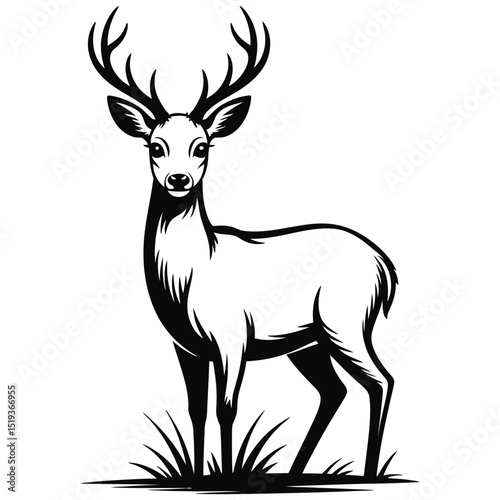 deer silhouette vector