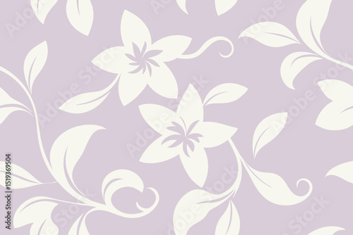 faded lilac and cream floral seamless texture .svg