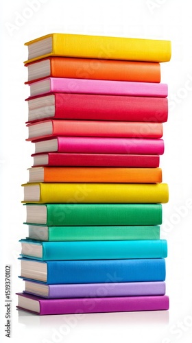 Wallpaper Mural Colorful Stack Of Books In A Variety Of Hues Torontodigital.ca