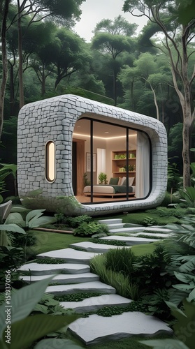 Modern Tiny House in Lush Forest Setting