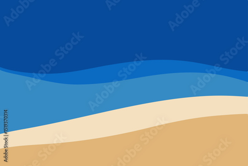 ocean blue and sandy cream liquid abstract 