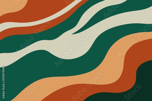   moss green and rustic clay flowing marble 