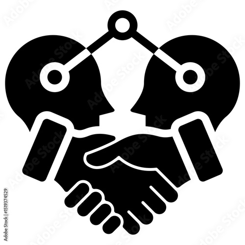 Collaboration Icon Black Solid