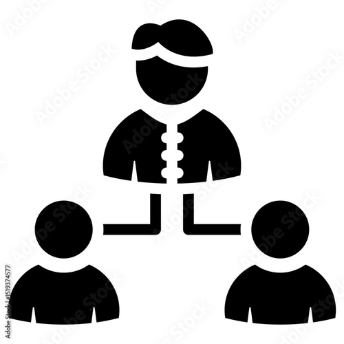 Organization Icon Black Solid