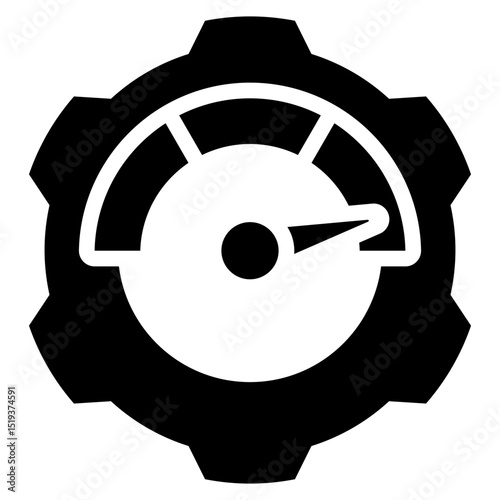 Optimization Icon Black Solid
