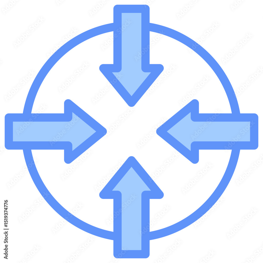Alignment Icon Outline Blue Alignment Icon Outline Blue