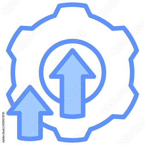Improvement Icon Outline Blue