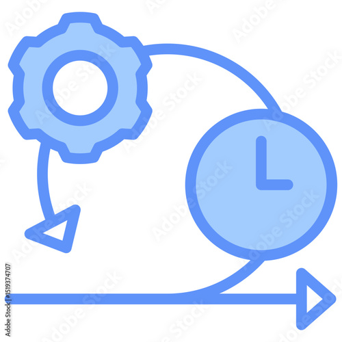 Agility Icon Outline Blue