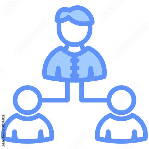 Organization Icon Outline Blue