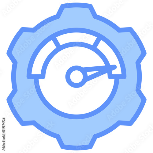 Optimization Icon Outline Blue