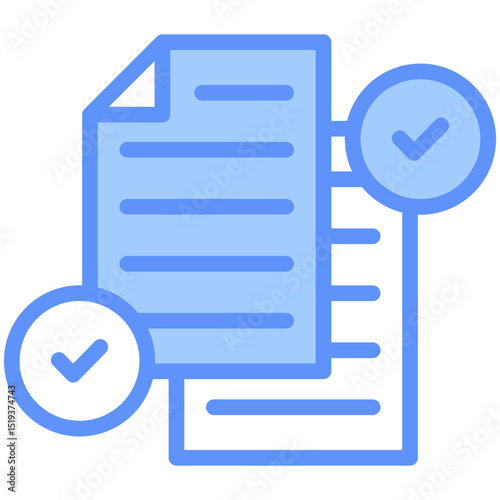 Compliance Icon Outline Blue