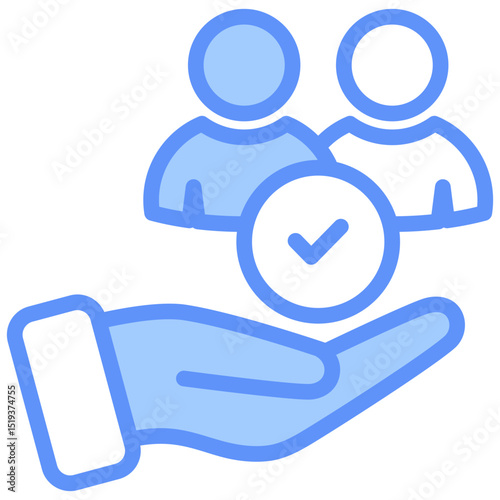 Responsibility Icon Outline Blue