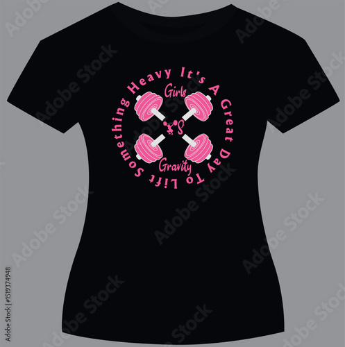 Black t-shirt design for girls gravity, black and pink design t-shirt for girls, 