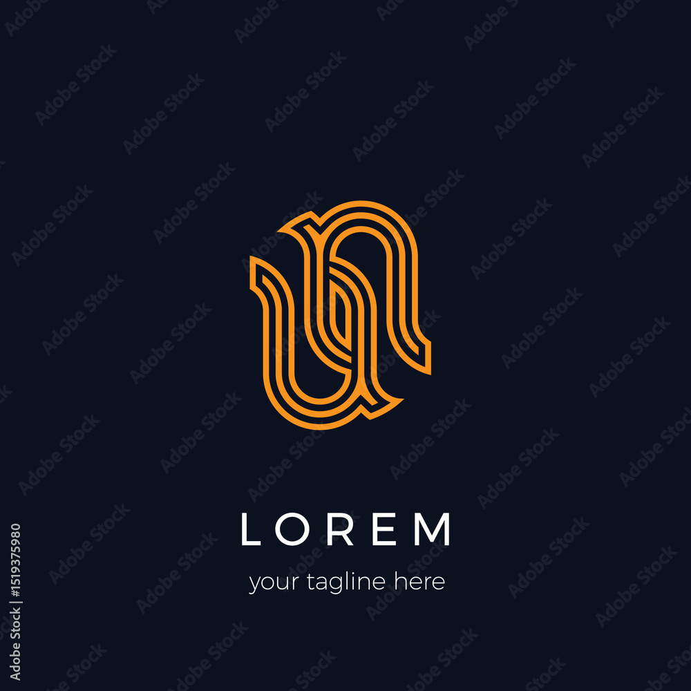 custom made wallpaper toronto digitalThe un or nu logo design is connected with gold color and looks attractive.